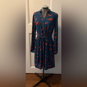 Anthropologie 33 of 52 Conversations Haute Dog Dachshund Shirt Dress